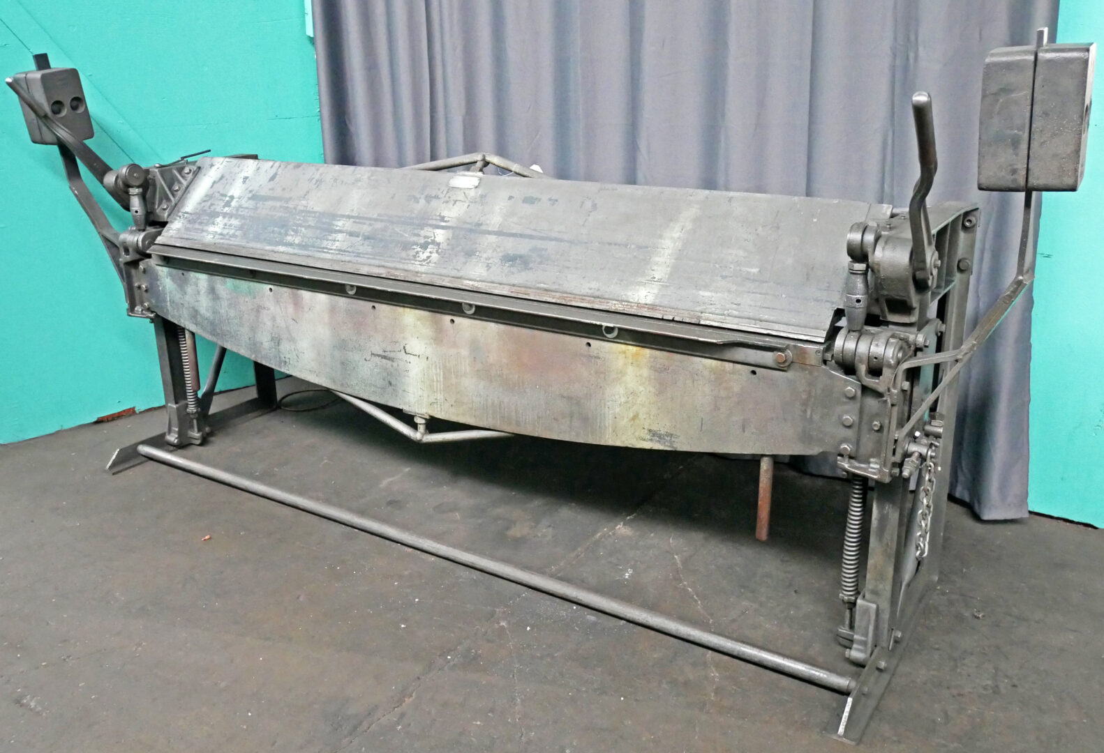 16 gauge x 8' Whitney Jensen #816, Combination Roller-Bearing Bending Brake, 97" overall, 1/4" reverse bend - Image 3