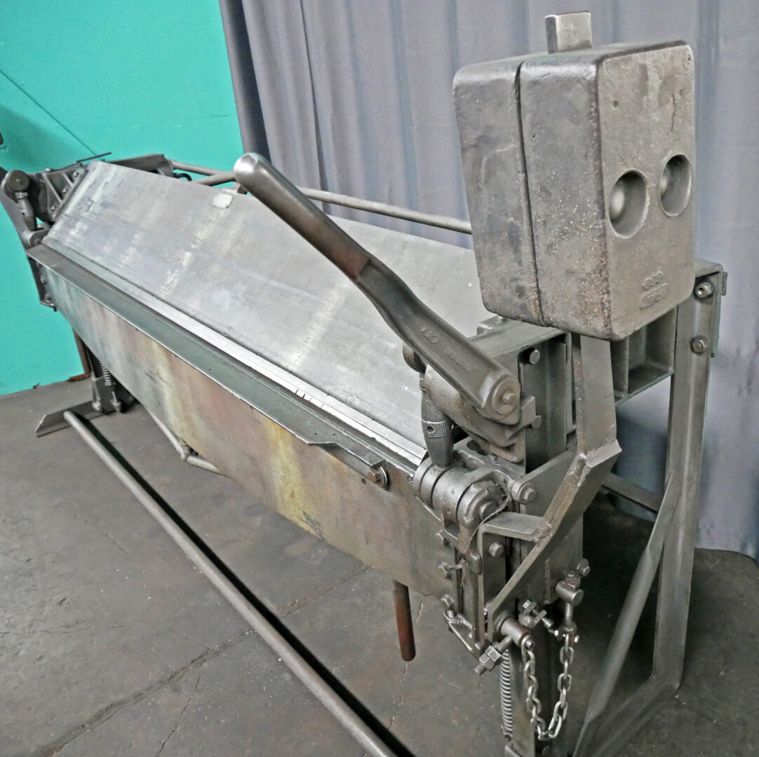 16 gauge x 8' Whitney Jensen #816, Combination Roller-Bearing Bending Brake, 97" overall, 1/4" reverse bend - Image 7