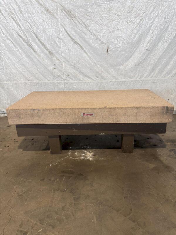 48" x 96" x 10" Starret, pink granite surface plate w/ stand, 33" floor to table - Image 2