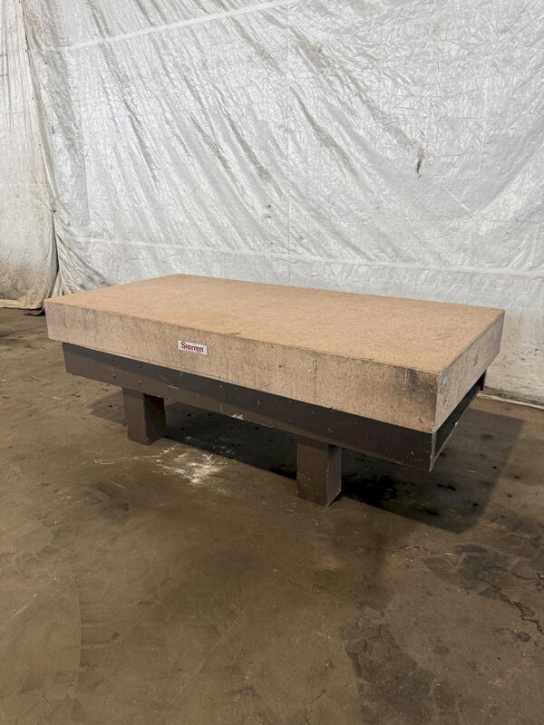 48" x 96" x 10" Starret, pink granite surface plate w/ stand, 33" floor to table - Image 3