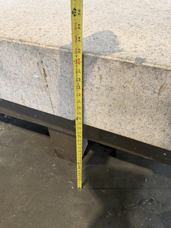 48" x 96" x 10" Starret, pink granite surface plate w/ stand, 33" floor to table - Image 6