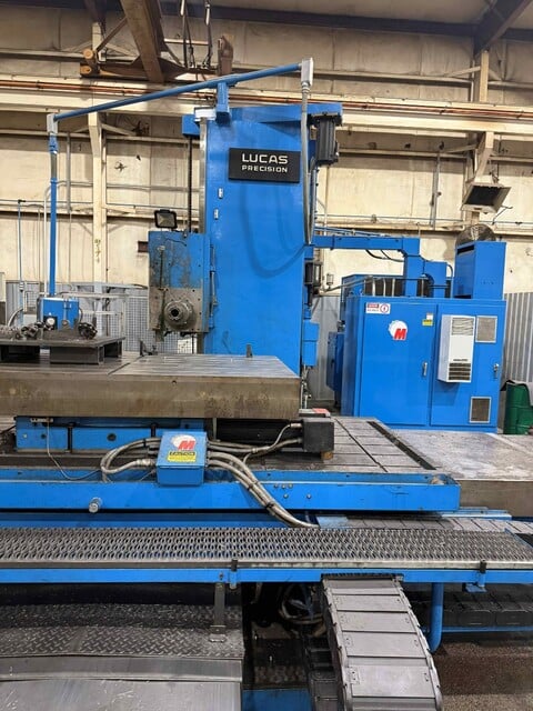5" Lucas CNC table type Boring Mill, 60" x 144" table, X-132', Y-72", 4th Axis Rotary Table, Aero Space - Image 3