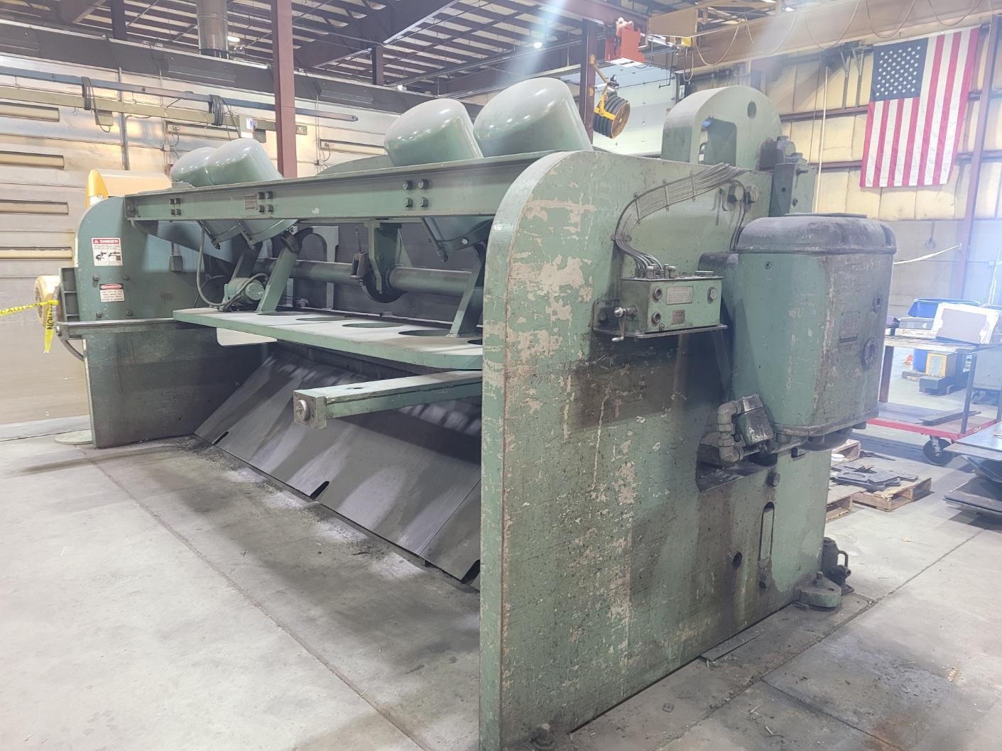 3/8" x 14' Cincinnati Shaper # 4314, power squaring shear, 1-1/8" x 5" x 172" knike, 1965 - Image 8
