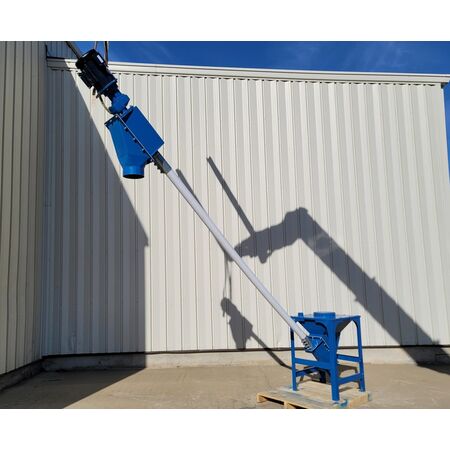 3" diameter x 10' long Carolina Conveying, Mild Steel Flexible Screw Conveyor, 3 HP, 230/460 V. - Image 3