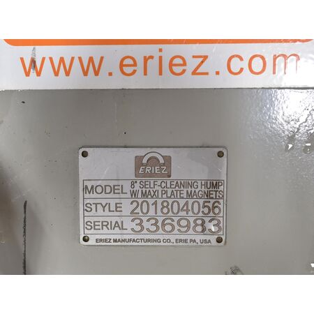 8" x 8" Eriez, Self-Cleaning Maxi Plate Hump Magnet w/ Discharge Diverter, (2 available) - Image 2
