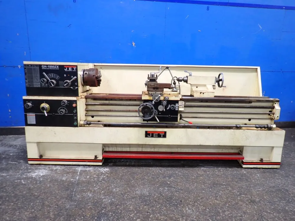 80" x 18" Jet #GH-1880ZX, Gap Bed Lathe, 3.5" bore, 3 jaw 10" chuck, 230/460 V., tailstock - Image 2