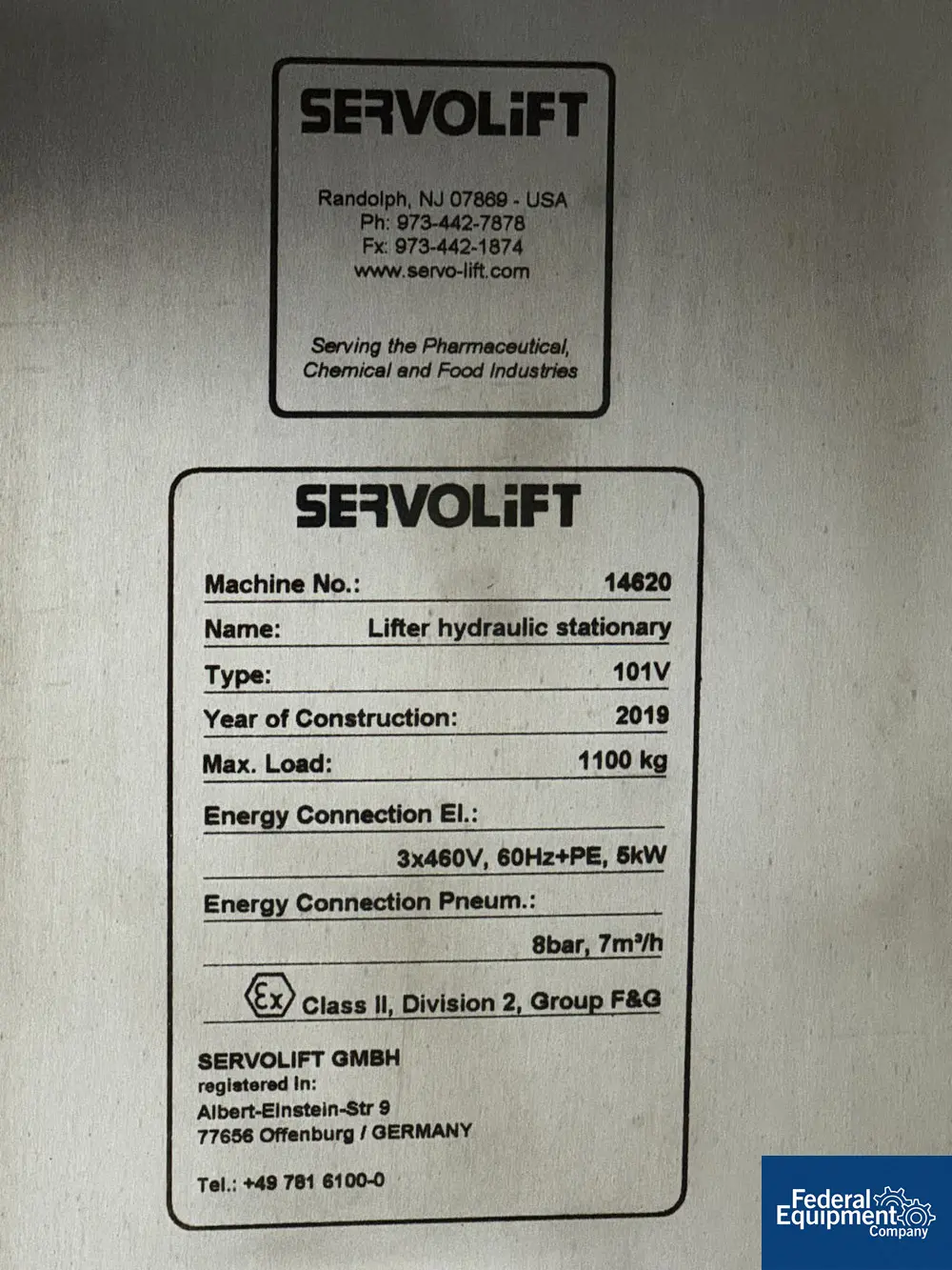 Servolift, Bulk Bag Discharge Sifting Stand, Stainless Steel, unused, 2019 - Image 4
