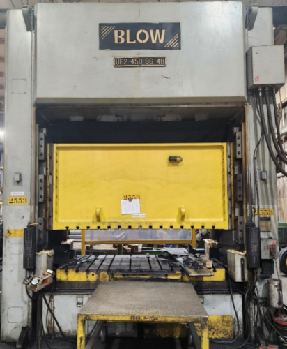 450 Ton Blow #UE2-450-96-48, Straight Side Mechanical Press, Eccentric Geared Gib Guided, 50 HP, 60 SPM, 10" - Image 8