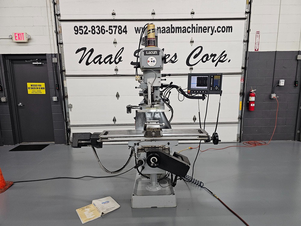 Lagun #FTV-2, 2-Axis CNC Vertical Knee Mill, 10" x 50" table, 33" X, 16" Y, 5" Z, 3 HP, 4250 RPM, Acu-Rite - Image 1
