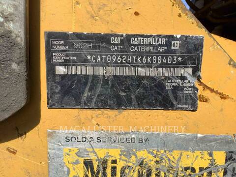Cat 962H 3LSR, Wheel Loader, 26965 hours, S/N: K6K00403, 2009 - Image 6