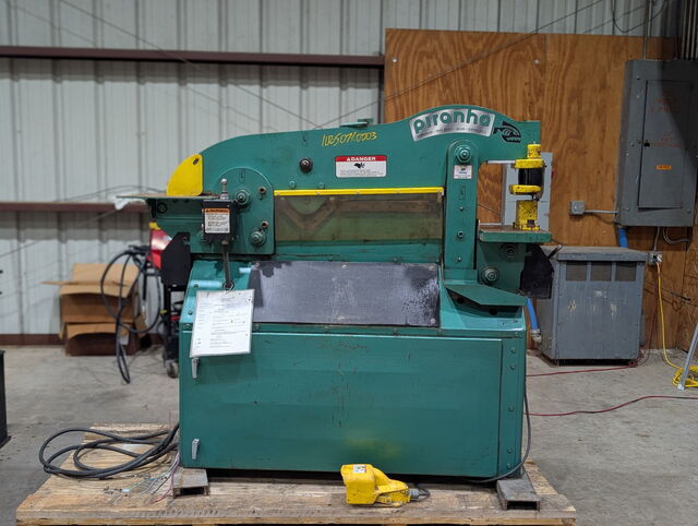 5" x 5" x 3/8" Piranha #P50, Ironworker, 50 ton, 4.25" stroke, 8" throat depth, 3 HP, 440 Volt - Image 1