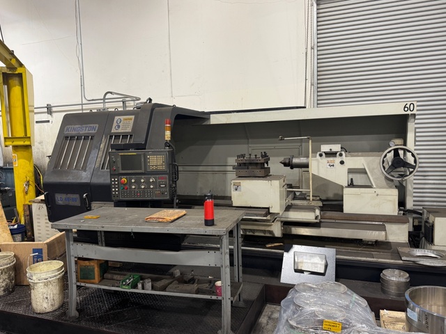 48" x 80" Kingston #LD48X80, CNC Oil Country Lathe, 9" bore, 50 HP, Fanuc 21iTF, tailstock, 2007, AS IS - Image 2
