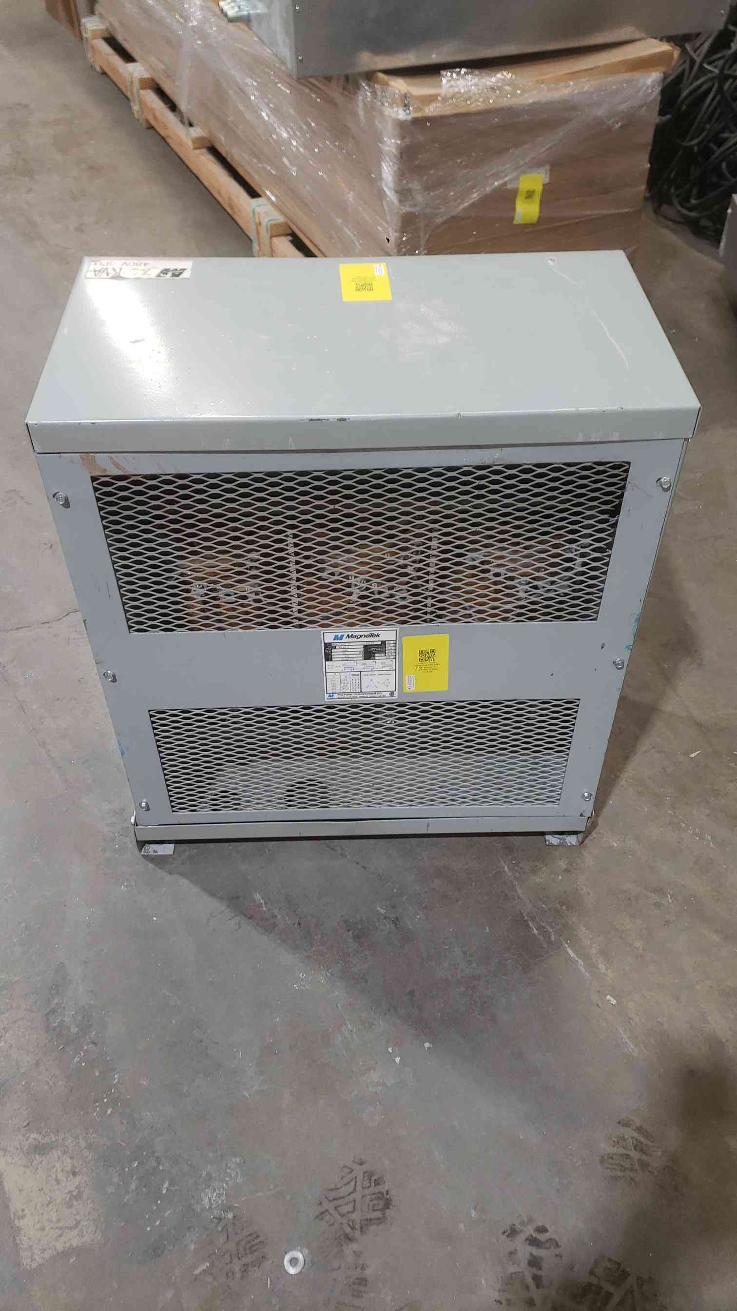 75 KVA, 480 Primary, 208Y/120 Secondary MagneTek #5H3-75BR-3C, Transformer, 1990 - Image 3