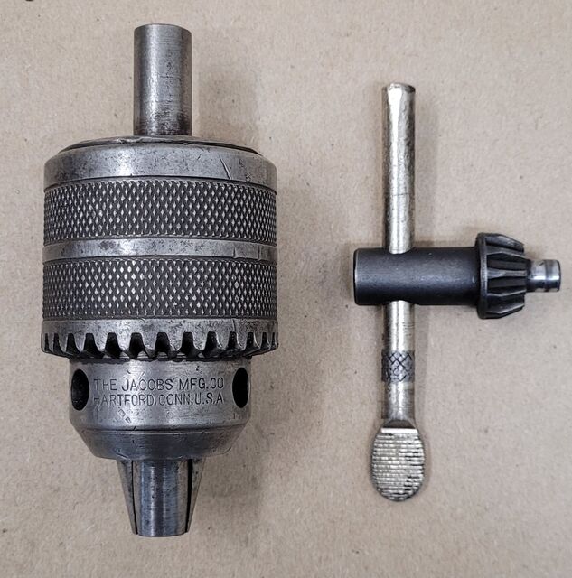 Jacobs #34, 1/2" drill chuck w/ key - Image 1