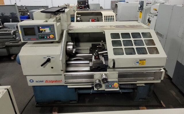 Bridgeport Romi #EZ-Path-S, CNC teach lathe, 18" swing, 10" chuck, 3-jaw, 2" bar, 40" centers, 7.5 HP, 4000 - Image 1