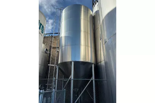12,500 gallon JV Northwest, Stainless Steel Jacketed Cone Bottom Tank, 11' diameter x 29' height - Image 8