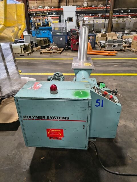 Polymer Systems #1010-AE, Auger feed granulator, 10" x10" cutting chamber - Image 3
