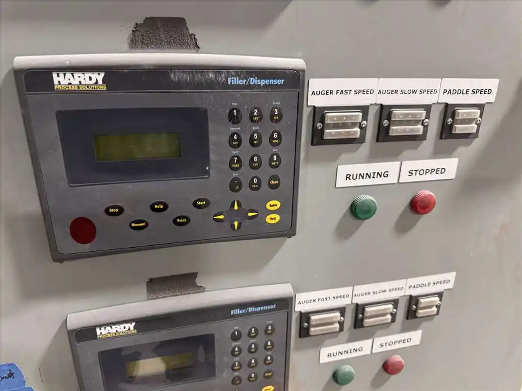 Tecweigh chemical additive system, (3) additive hoppers with hardy fillter dispenser PLC controls, KWS 6" - Image 5