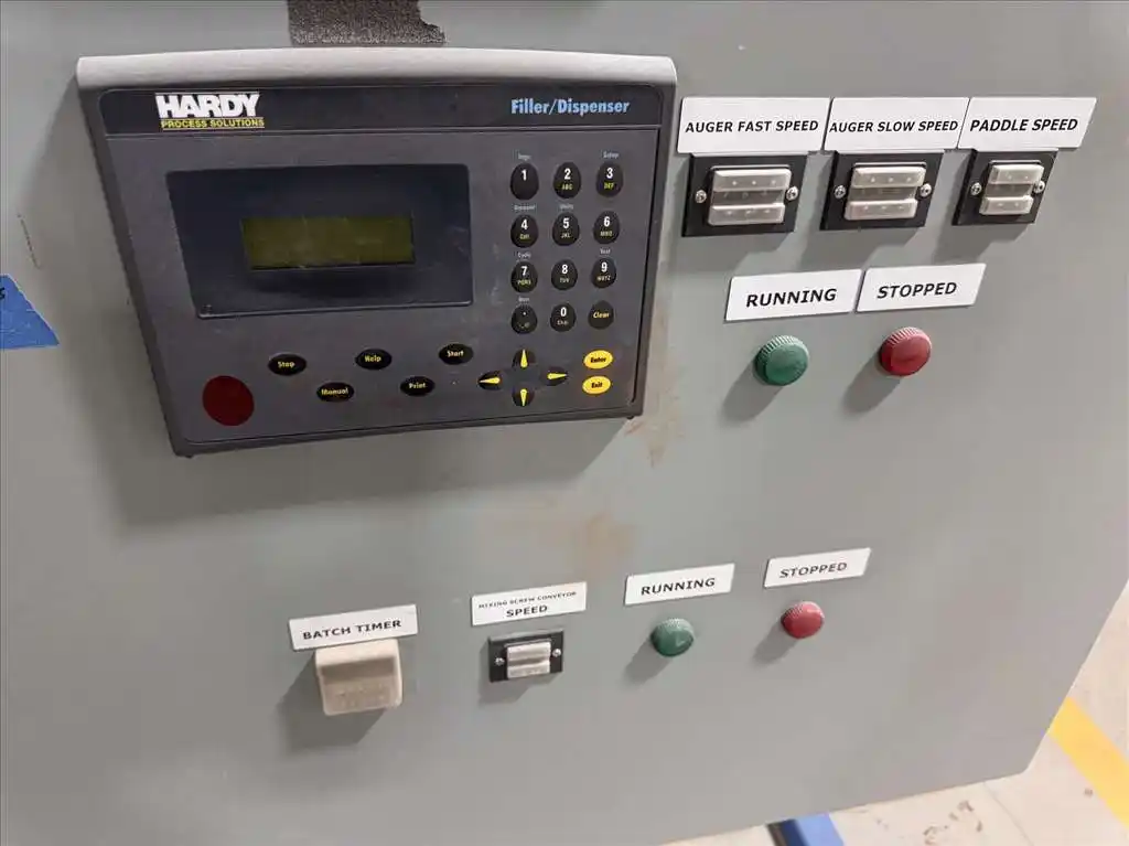 Tecweigh chemical additive system, (3) additive hoppers with hardy fillter dispenser PLC controls, KWS 6" - Image 6