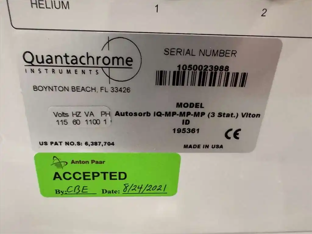 Quantachrome #Autosorb-iQ-MP-MP-MP, high vacuum absorption analyzer, 2021 - Image 4