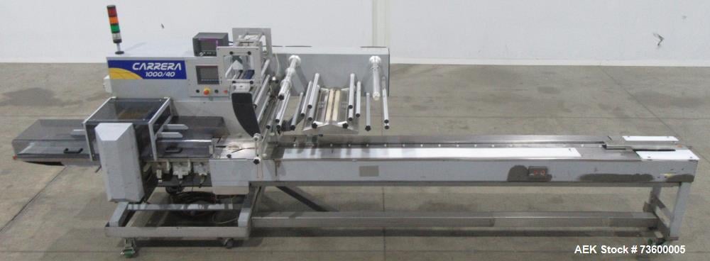 Ilapak #Carrera-1000/40, Horizontal Flow Wrapper, 250 PPM, 2-Up, Markem coder, dual web arbors, chain infeed - Image 1