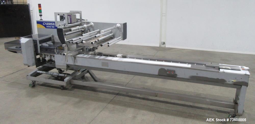 Ilapak #Carrera-1000/40, Horizontal Flow Wrapper, 250 PPM, 2-Up, Markem coder, dual web arbors, chain infeed - Image 2