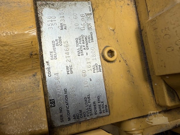 1500 KW Caterpillar #3516, Diesel Generator Set, 2168 HP CAT engine, Woodward EG3P Governor, 1800 RPM, 4160 - Image 2