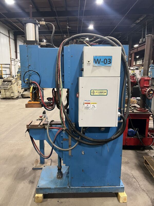 75 KVA T. J. Snow, Spot Welder, 8" x 8" platen, 18" throat, 12 GPM @ 35 psi, Entron EN1000 control, 480 - Image 4