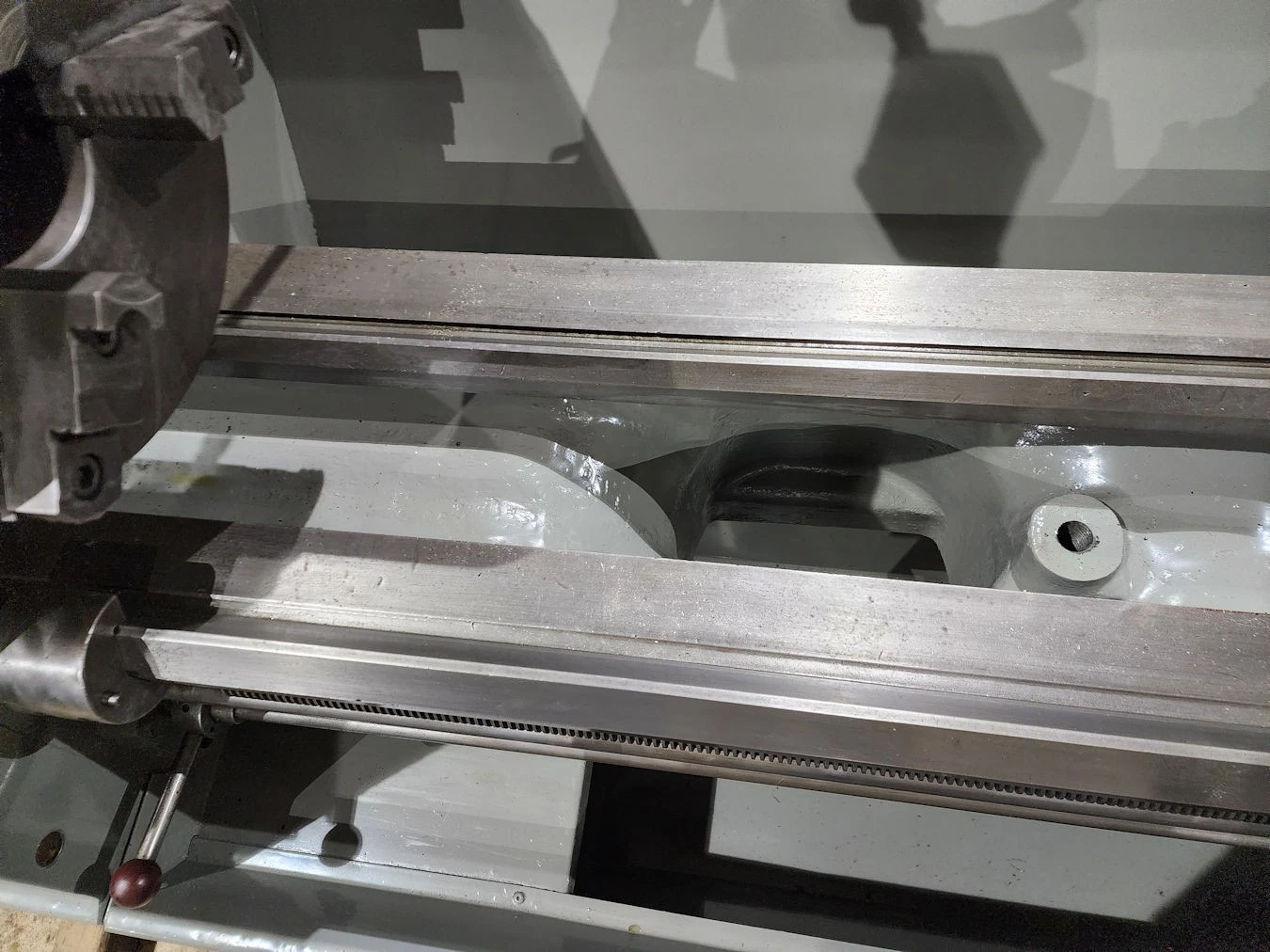21" x 120" Clausing #Colchester, Engine Lathe, 3.5" bore, 3 jaw 12" chuck, 1400 RPM, 12.5 HP, Steady Rest - Image 9