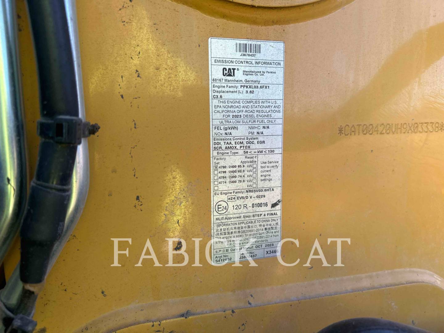 Cat 42007XE, Backhoe Loader, 283 hours, S/N: H9X03338, 2024 - Image 8