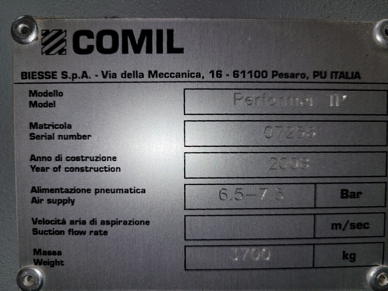 Biesse Comil #Performer-TP, Case Clamp, 6.5-7.5 bar, 460 Volt, 3PH, 2008 - Image 6