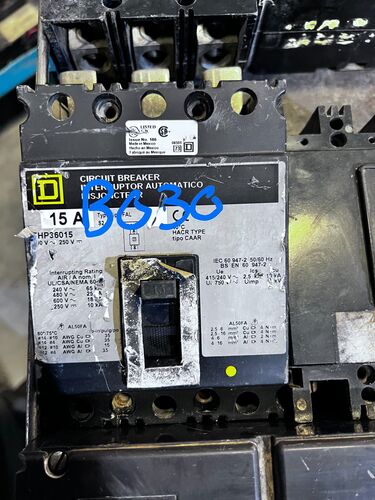 15 Amps, Square D #15A, electrical breaker - Image 1