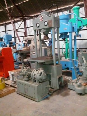 75 Ton, HPM, 4-Post Hydraulic Press, 9" stroke, 25" daylight, 48" x 29" bed, - Image 1