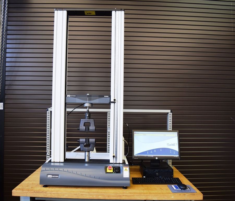 1125 lbf (5kN) Instron #3365, Tensile Tester, 47" tension testing opening, 16" x 19.5" table, 47" testing - Image 1