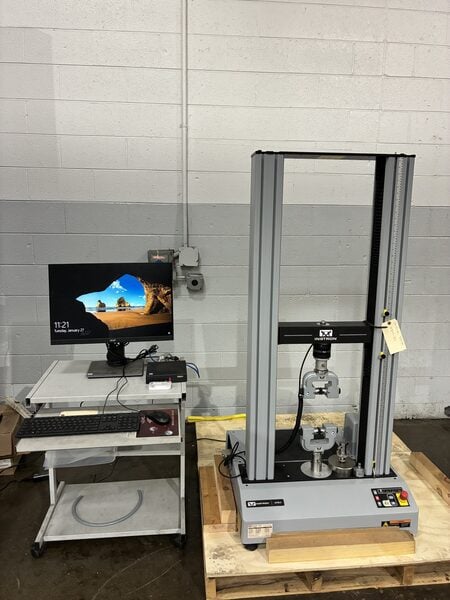 1125 lbf (5kN) Instron #34TM-5, Tensile Tester, 44" tension testing opening, 16.5" x 5" table, 44" testing - Image 1
