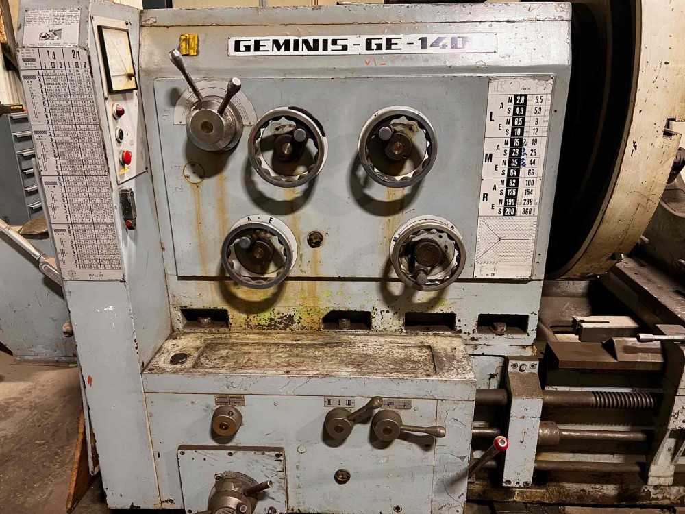 60" x 236" Geminis #GE1400, Engine Lathe, 42" swing over cross slide, 4-jaw 40" chuck, 6" spindle bore - Image 1