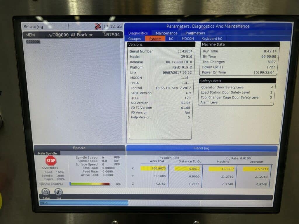 Haas #GR-510, CNC gantry router, 121" X, 61" Y, 11" Z, 8100 RPM, 15 HP, 121" x 53" table, 2017 - Image 9