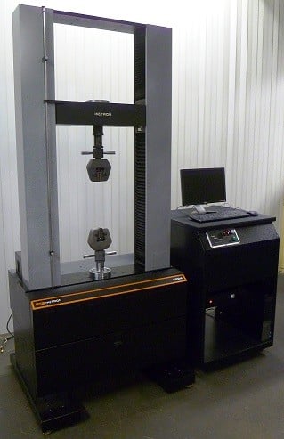 Instron #4204, 50kN floor standing tensile & compression testing system, 46" testing stroke, 22" x 7.75" table - Image 3