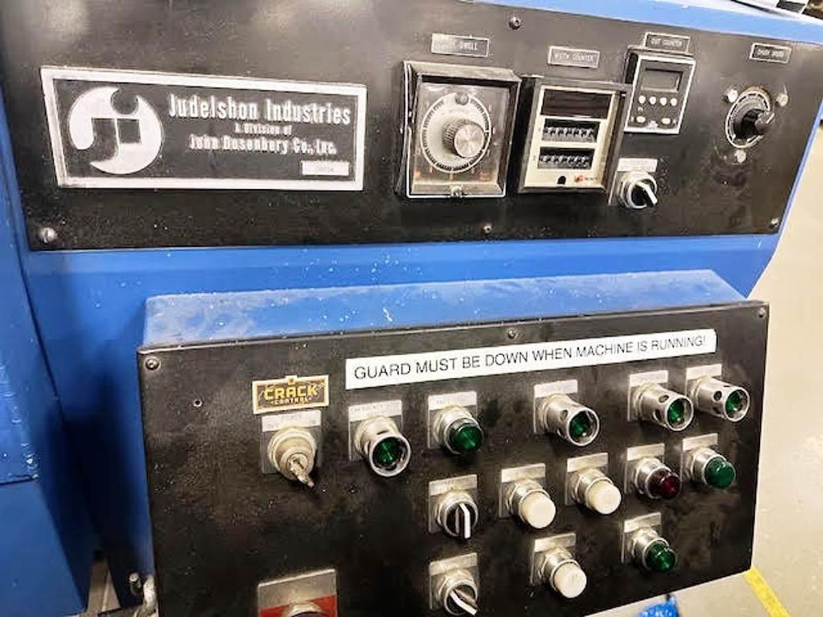 Dusenbery #3000-16, Baloney Slitter, 60" roll width, 15" max. roll diameter, 18" blade, Mitsubishi PLC AC - Image 4
