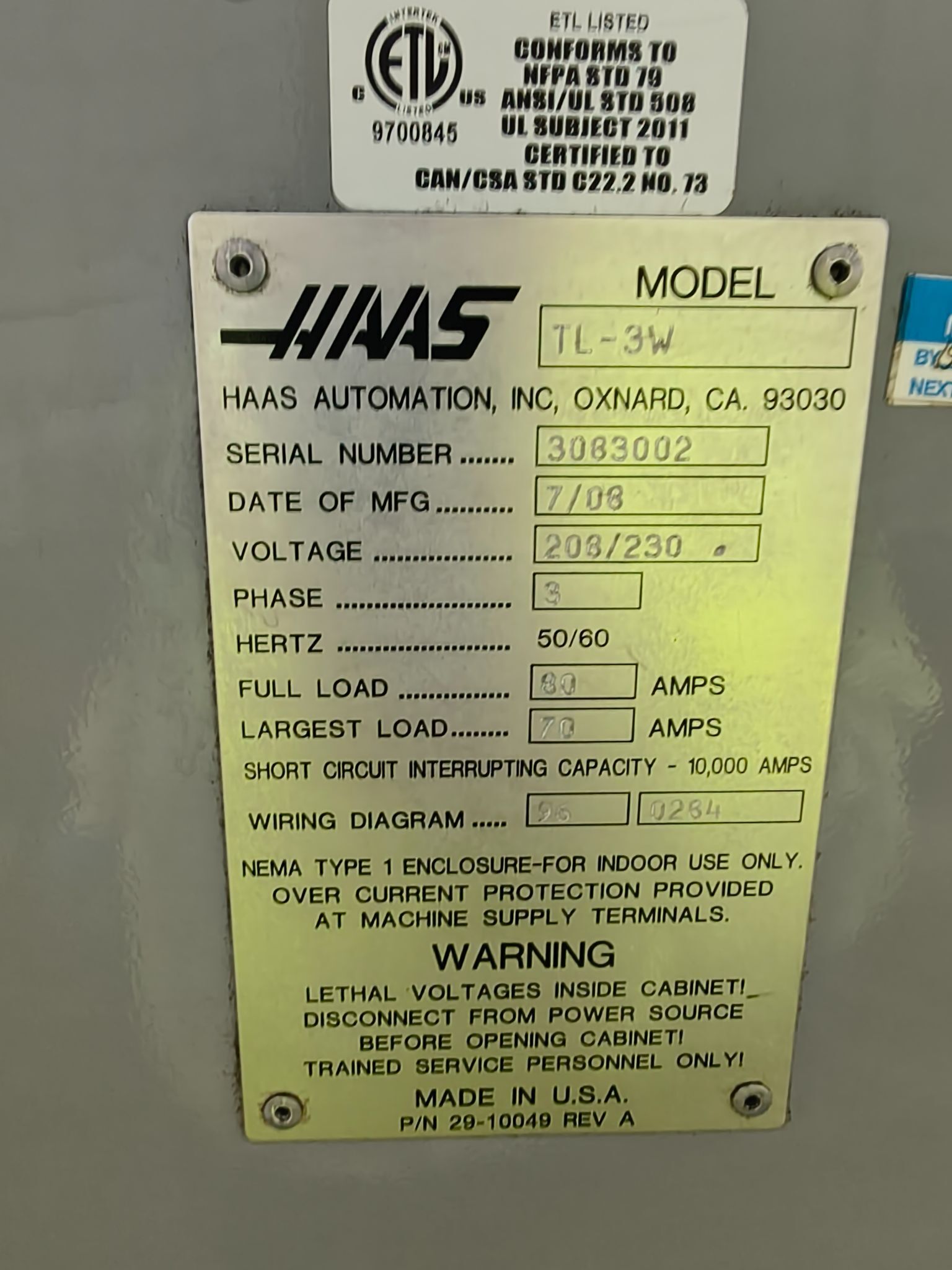 Haas #TL-3W, Cnc Toolroom Lathe, 2008 - Image 6