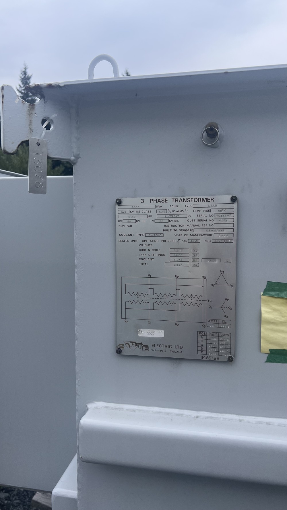 1000 KVA 4160 Delta Primary, 600Y Secondary, Station, Reconditionned - Image 4