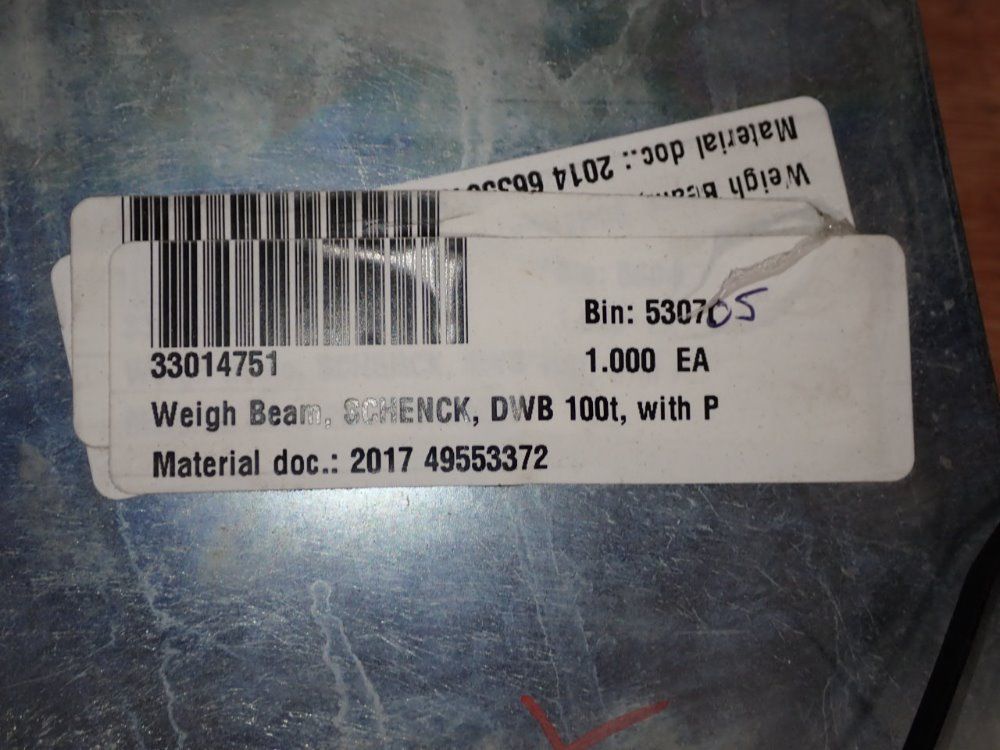 Schenck #DWB-100T, Weight Beam - Image 6