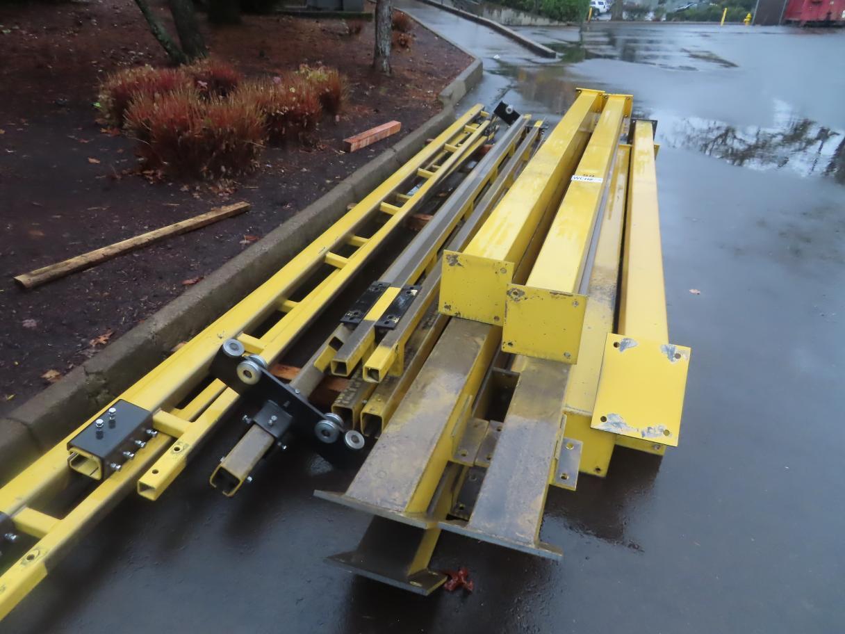 1 Ton, LodeRail #H2000-S-12-10-33-20, overhead bridge crane, 20' Span, 23'-33' runway length, free standing - Image 5