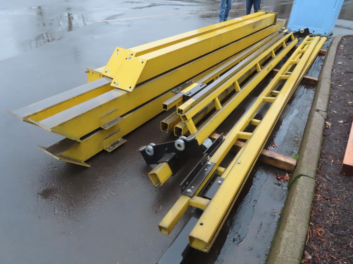 1 Ton, LodeRail #H2000-S-12-10-33-20, overhead bridge crane, 20' Span, 23'-33' runway length, free standing - Image 7