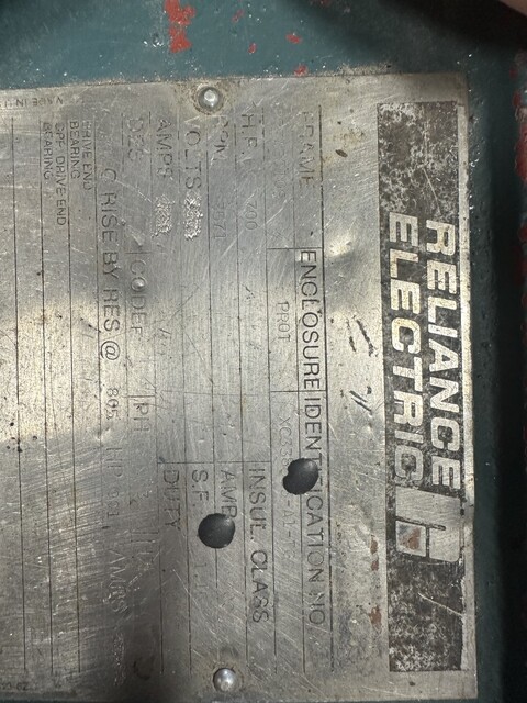 700 HP 3571 RPM Reliance, Frame 5010S, electric motor, 575 Volts, used - Image 2