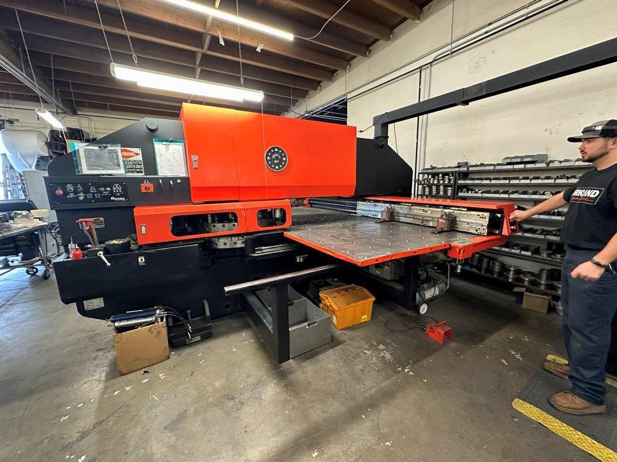 33 Ton, Amada #Pega-357, CNC turret punch, 58 station, 2 automatic index, 2 work clamps, 50" x 70" sheet - Image 10