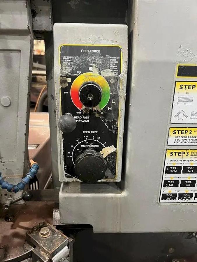 16" x 18" Hyd-Mech #S-23P, semi-auto horizontal mitering bandsaw, 15' 6" x 1-1/4" x .042" blade, 75-400 FPM - Image 4
