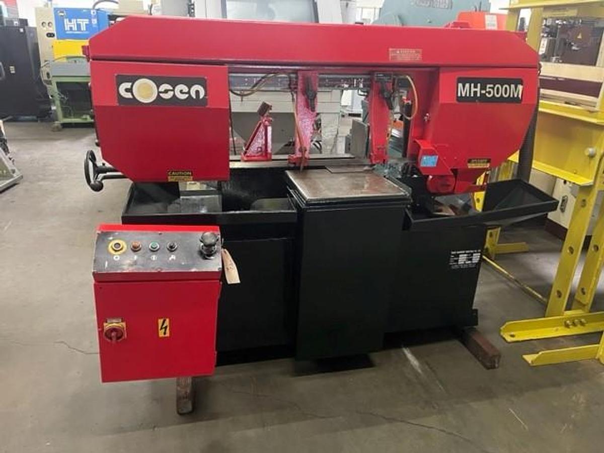 13" x 19.7" Cosen #MH-500M, semi-auto horizontal mitering saw, 13' 7" x 1" x .035" blade, 75-246 FPM, 2007 - Image 1