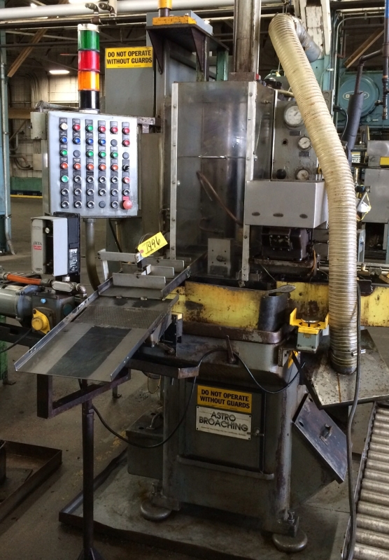 3 Ton x 12" stroke, Astro / Anderson, hydraulic vertical broaching machine, 10 HP AC, 2001 - Image 1