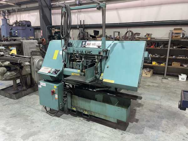 16" x 18" W.F. Wells #F16-1A, CNC Horizontal Saw, 1.25" x 0.042" x 15' blade, 5000 lb max. work load, 7.5 HP - Image 1